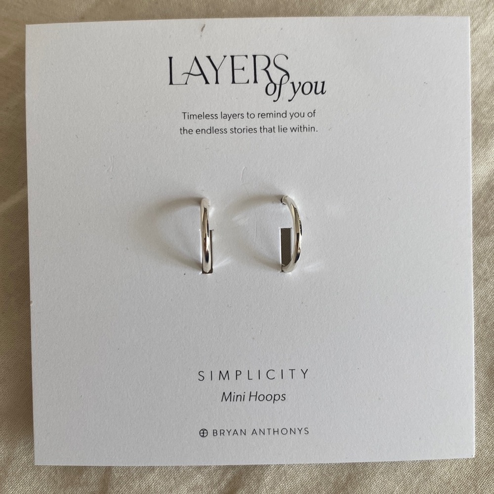 Bryan Anthonys Silver Mini hoops